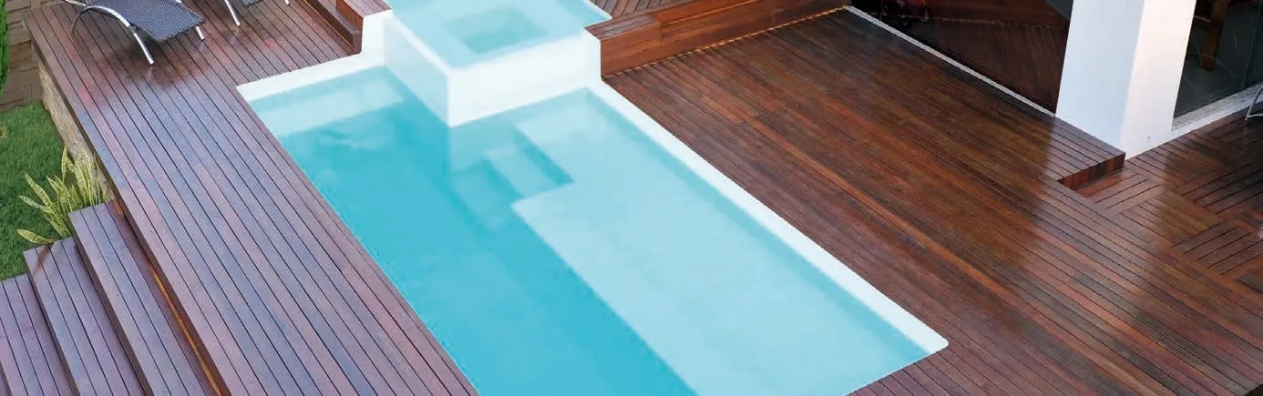 Concrete pool deck pour phase of a Kansas City fiberglass pool install