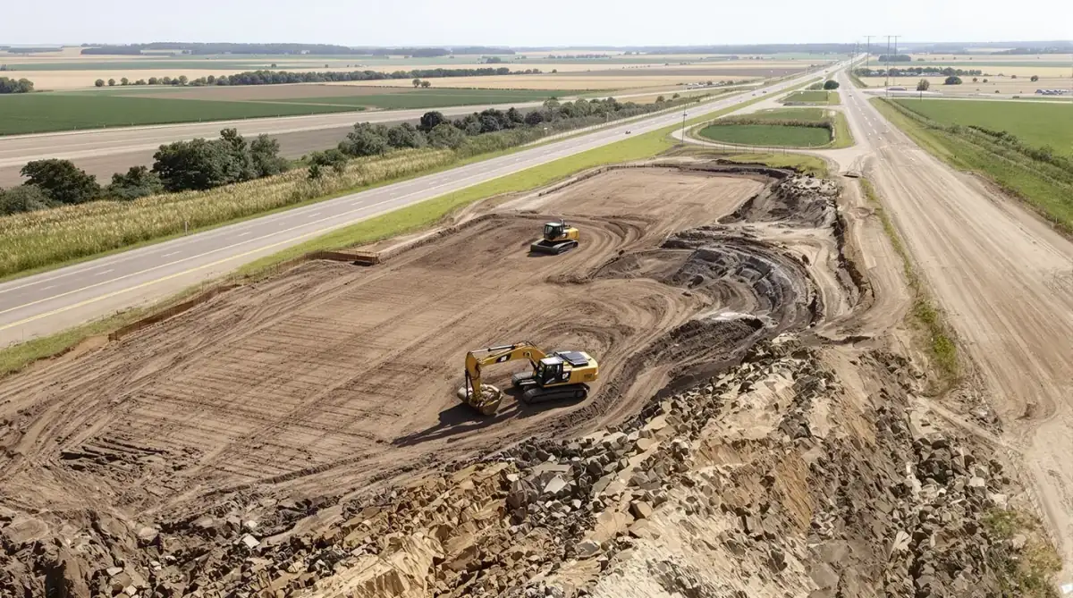 Commercial sitework and site preparation in Harrisonville